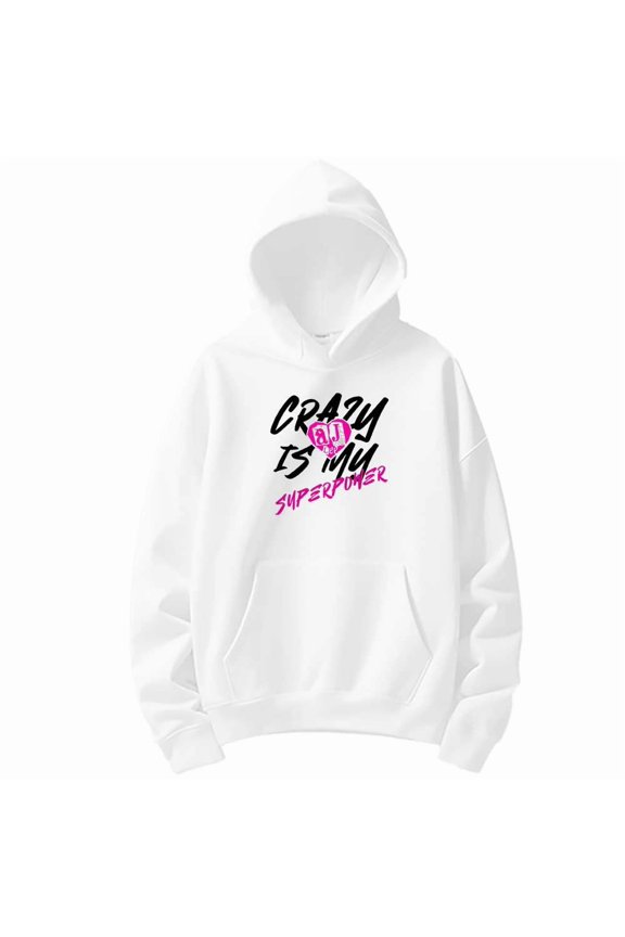 AJ Lee Merch Crazy Is My Superpower Hoodie Spring Autumn Fashion Men/Women Casual Tops Long Sleeve Sweatshirts