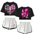 thumbnail image 1 of AJ Lee Merch Fans 2-Piece Outfit – Women’s Crop Top and Shorts Set Streetwear Fashion for Wrestling Fans and Supporters, 1 of 9