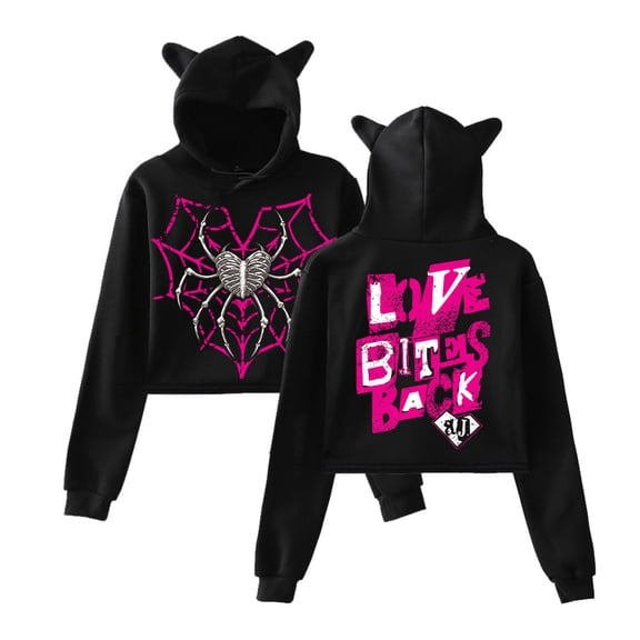 AJ Lee Merch Fans Cat Ear Hoodie – Women’s Long Sleeve Pullover Streetwear Sweatshirt for Wrestling Fan Support