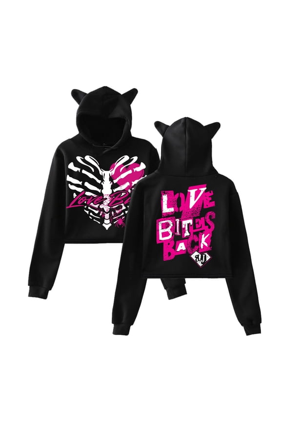 AJ Lee Merch Fans Cat Ear Hoodie – Women’s Long Sleeve Pullover Sweatshirt Streetwear for Wrestling Fans and Supporters