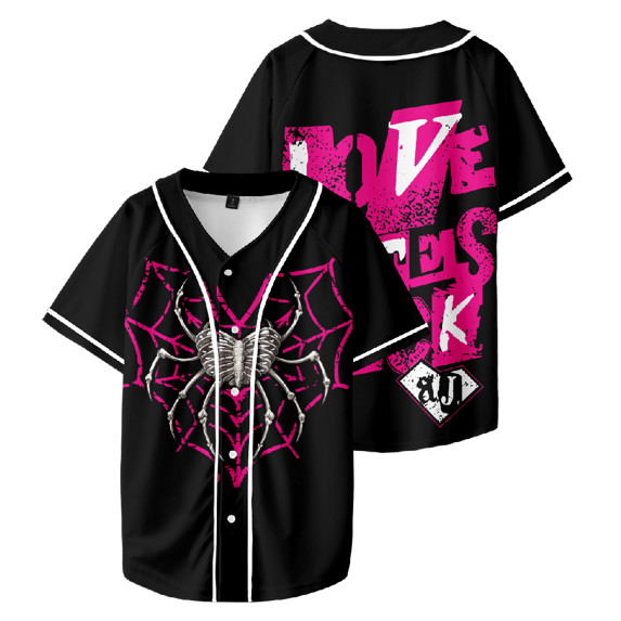AJ Lee Merch Fans Unisex Baseball Jersey T-Shirt – V-Neck Short Sleeve Graphic Streetwear Top for Wrestling Fan Support