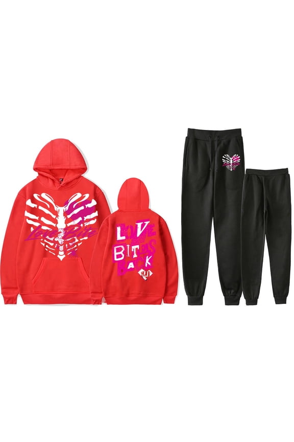 AJ Lee Merch Fans Unisex Hoodie Jogger Set – 2-Piece Pullover Sweatshirt & Pants Streetwear Outfit for Wrestling Fans