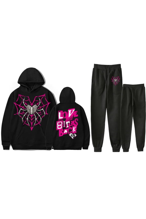 AJ Lee Merch Fans Unisex Hoodie & Jogger Set – 2-Piece Pullover Sweatshirt and Pants Streetwear Outfit for Wrestling Fans