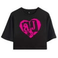 thumbnail image 1 of AJ Lee Merch Heart Logo T-Shirt For Women&Girls Midriff Short Sleeve Summer Clothing Vest Tee, 1 of 5