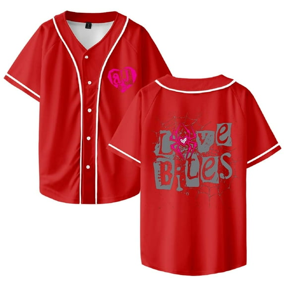 AJ Lee Merch Love Bites Baseball Jersey Shirt V-Neck Women Men Short Sleeve Streetwear Clothes