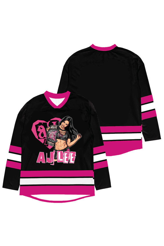 AJ Lee Merch Love Bites Pic Jersey V-Neck Sweatshirts Cosplay Women Men Fashion Winter Long Sleeve Y2K Top