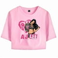 thumbnail image 1 of AJ Lee Merch Love Bites Pic T-Shirt For Women&Girls Midriff Short Sleeve Summer Clothing Vest Tee, 1 of 5
