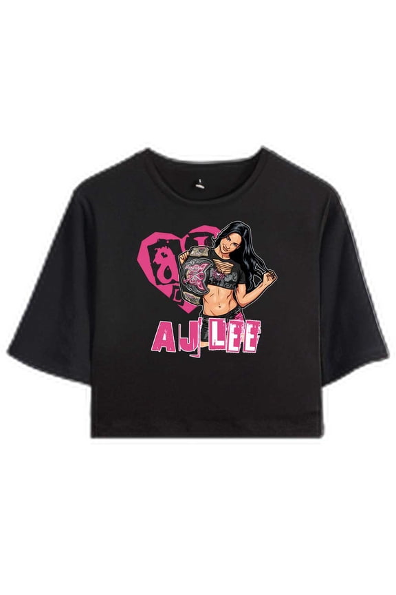 AJ Lee Merch Love Bites Pic T-Shirt For Women&Girls Midriff Short Sleeve Summer Clothing Vest Tee
