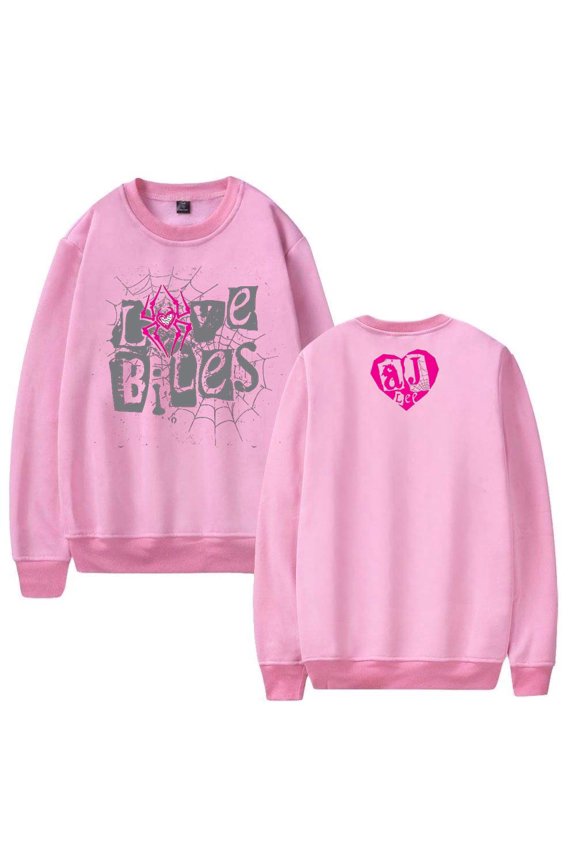 AJ Lee Merch Love Bites Sweatshirt Women Men Casual Crewneck Long Sleeve Pullover Clothes