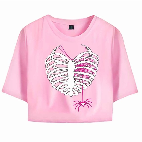 AJ Lee Merch Love Bites T-Shirt For Women&Girls Midriff Short Sleeve Summer Clothing Vest Tee