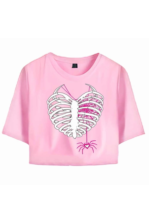 AJ Lee Merch Love Bites T-Shirt For Women&Girls Midriff Short Sleeve Summer Clothing Vest Tee