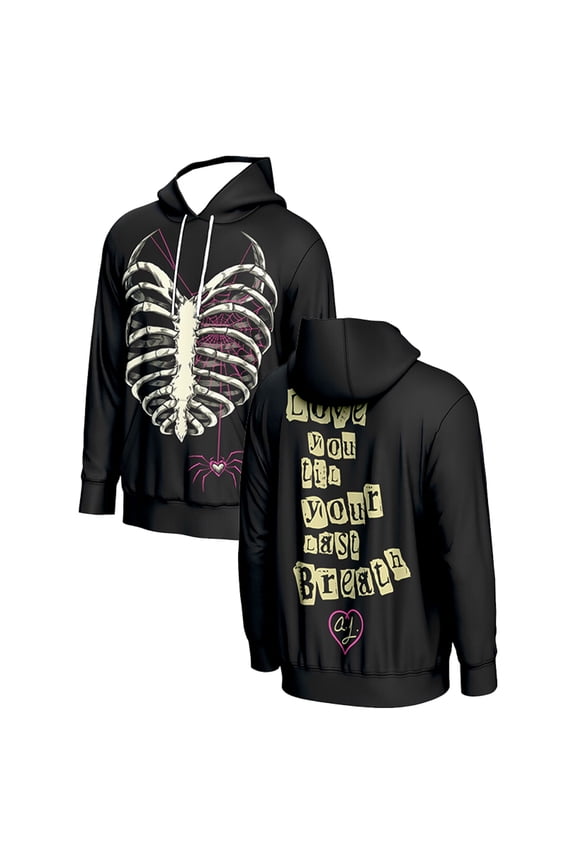 AJ Lee Ribcage Hoodie Long Sleeve Streetwear Men Women Hooded Sweatshirts
