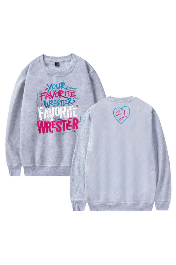 AJ Lee Your Favorite Wrestler Merch Sweatshirt Women Men Casual Crewneck Long Sleeve Pullover Clothes