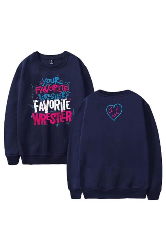AJ Lee Your Favorite Wrestler Merch Sweatshirt Women Men Casual Crewneck Long Sleeve Pullover Clothes