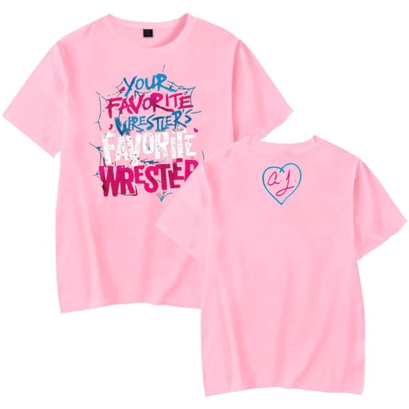AJ Lee Your Favorite Wrestler Merch T-Shirt Women Men Casual Crewneck Short Sleeve Fashion Tee