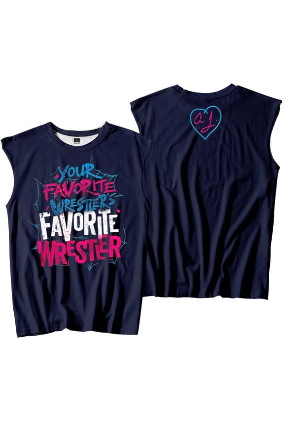 AJ Lee Your Favorite Wrestler Merch Tank Tops Sleeveless T-Shirt port Vest Women Men Casual Outdoor Sportwear