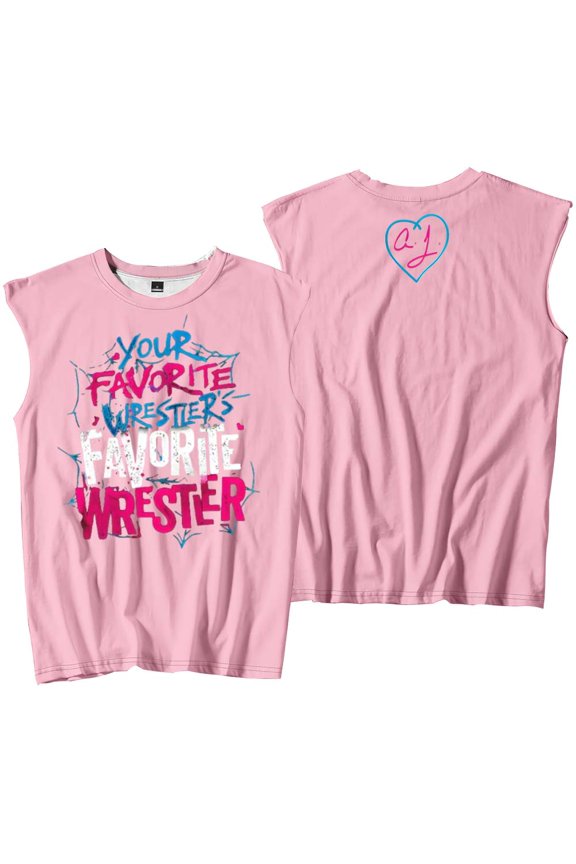 AJ Lee Your Favorite Wrestler Merch Tank Tops Sleeveless T-Shirt port Vest Women Men Casual Outdoor Sportwear