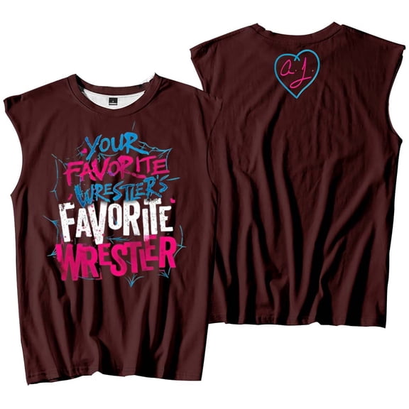 AJ Lee Your Favorite Wrestler Merch Tank Tops Sleeveless T-Shirt port Vest Women Men Casual Outdoor Sportwear