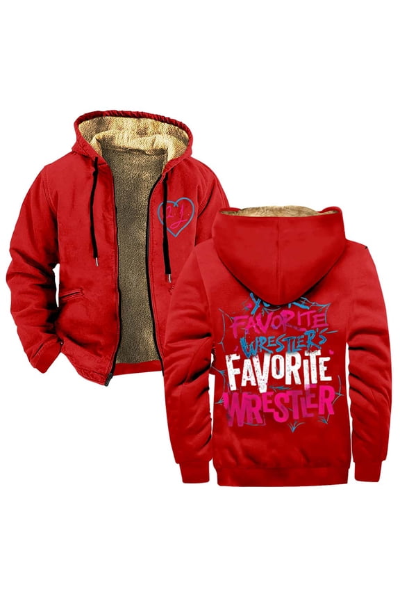 AJ Lee Your Favorite Wrestler Merch Zipper Hoodies Women Men Jacket Parkas Long Sleeve Fashion Streetwear Coat
