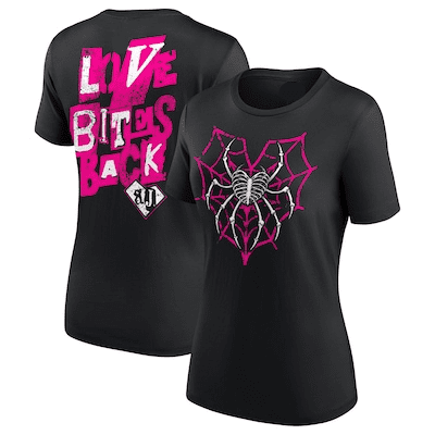 AJ Lee merch Love Bites Spider Web shirt Women's Print crewneck T-Shirt gym sport fashion shirt