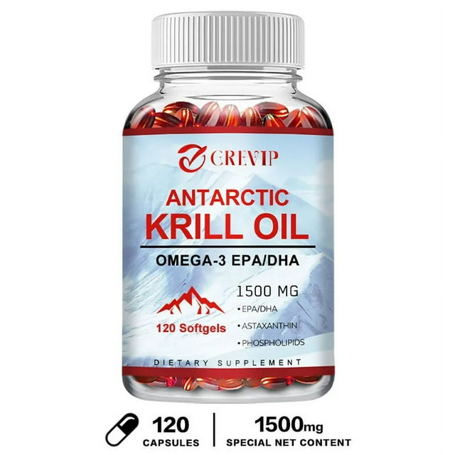 AJ SUPPS Antarctic Krill Oil Astaxanthin, Phospholipids, Omega3
