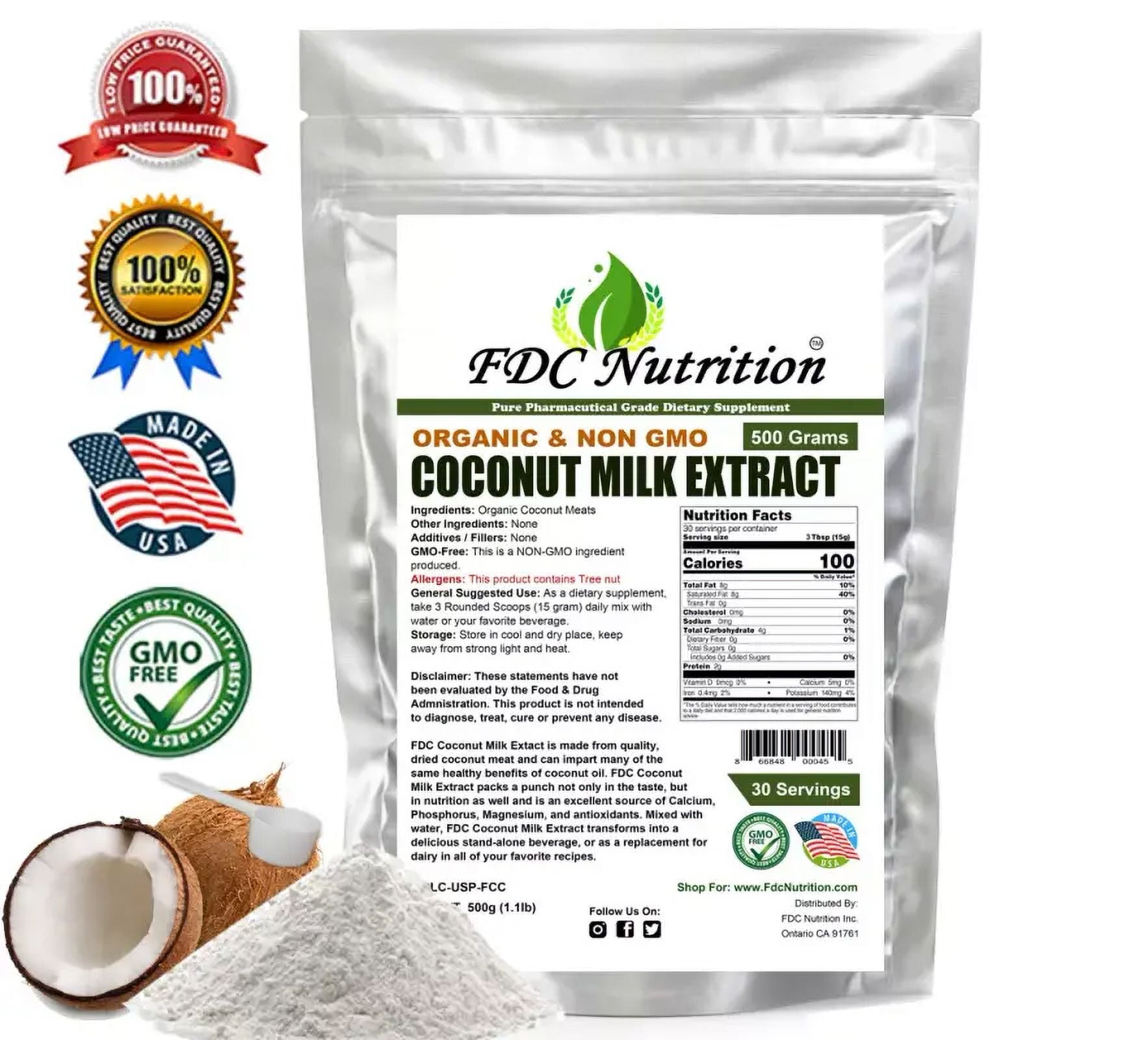 Aelona Coconut Milk Powder All Size (1.1 lb) Each BY FDC NUTRITION