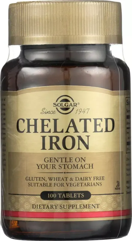 AJ SUPPS Solgar Chelated Iron 100 Tablets** - Walmart.com