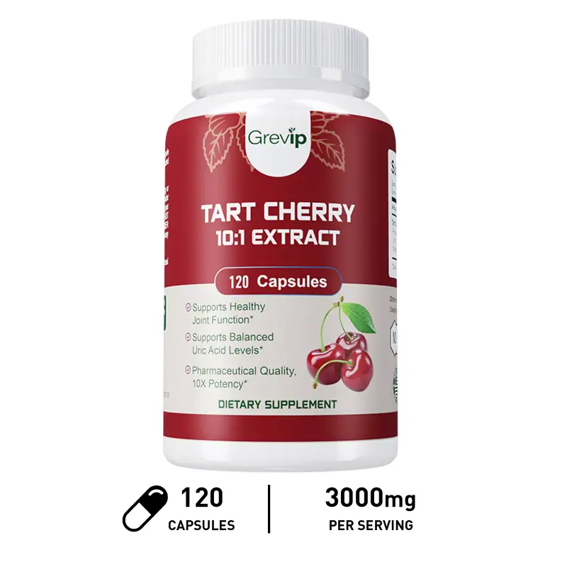 AJ SUPPS Tart Cherry 3000mg - Balanced Uric Acid Levels, Joint Support ...