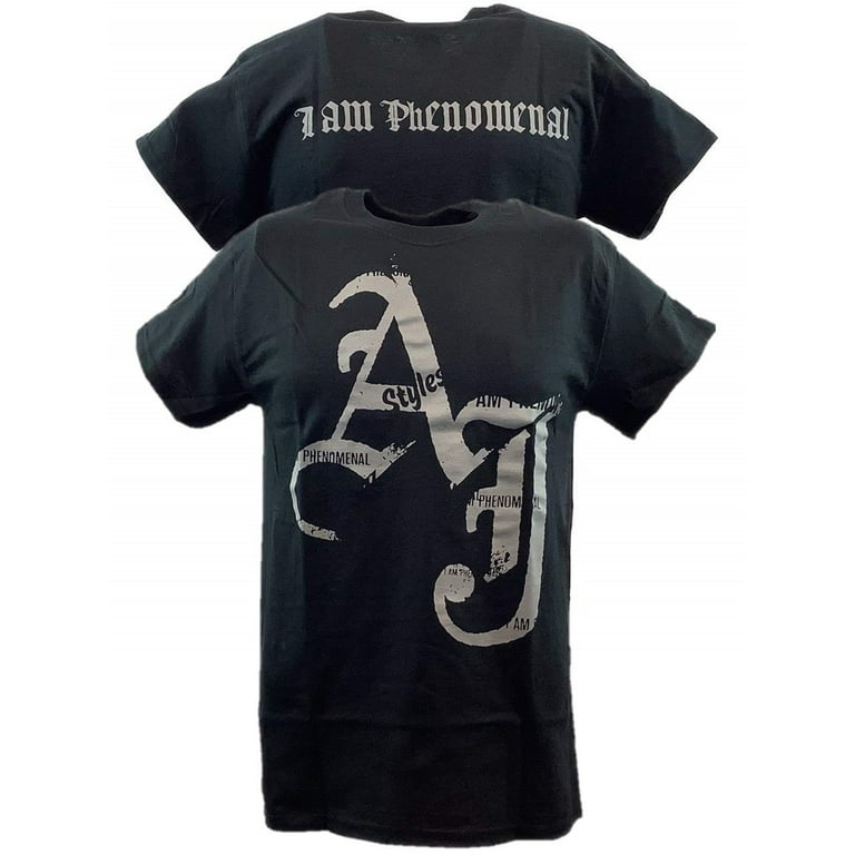 AJ Styles I Am Phenomenal Mens Black T shirt L