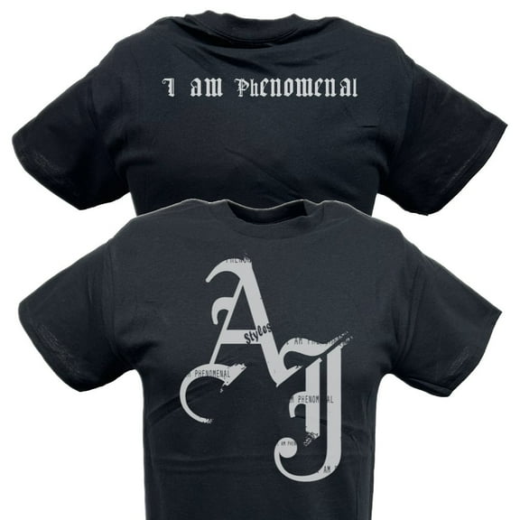 AJ Styles I Am Phenomenal Mens Black T-shirt S