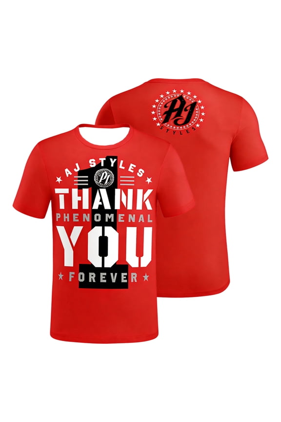 AJ Styles Thank You Phenomenal Forever T-shirt Short Sleeve Tee Women Men Streetwear Tops