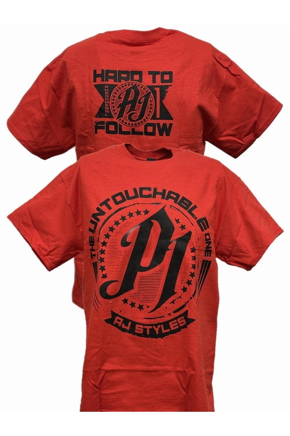AJ Styles Untouchable Mens Red T-shirt XXL