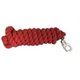 thumbnail image 1 of AJ Tack 10 Foot Cotton Lead Rope with Bull Snap Red, 1 of 6