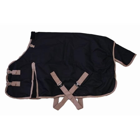 AJ Tack 1200D Waterproof Miniature Horse Turnout Blanket - Black 36"