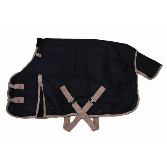 AJ Tack 1200D Waterproof Miniature Horse Turnout Blanket - Black 48"