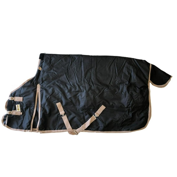 AJ Tack 1200D Waterproof Turnout Horse Blanket 400g - Black 74"