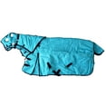 thumbnail image 1 of AJ Tack 1200D Waterproof Turnout Horse Blanket with Hood - Turquoise 76" Medium, 1 of 6