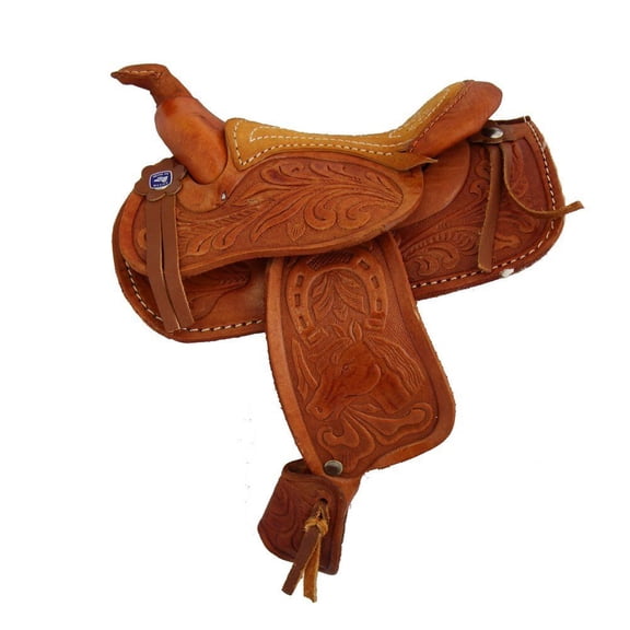 AJ Tack 5" Seat Decorative Western Saddle Light Brown