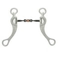 thumbnail image 1 of AJ Tack Aluminum Three Piece Copper Roller Snaffle Bit, 1 of 4