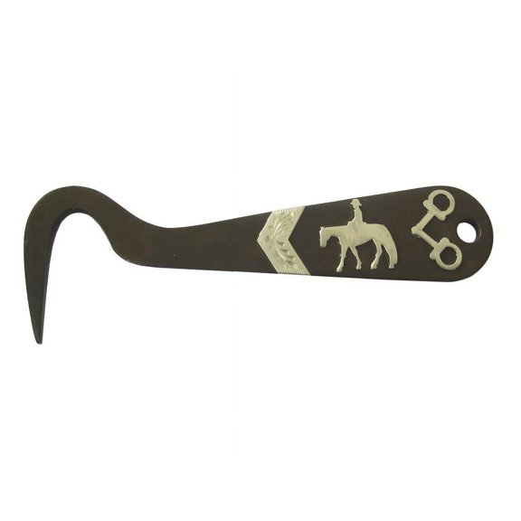 AJ Tack Antique Brown Steel Hoof Pick Trail Riding