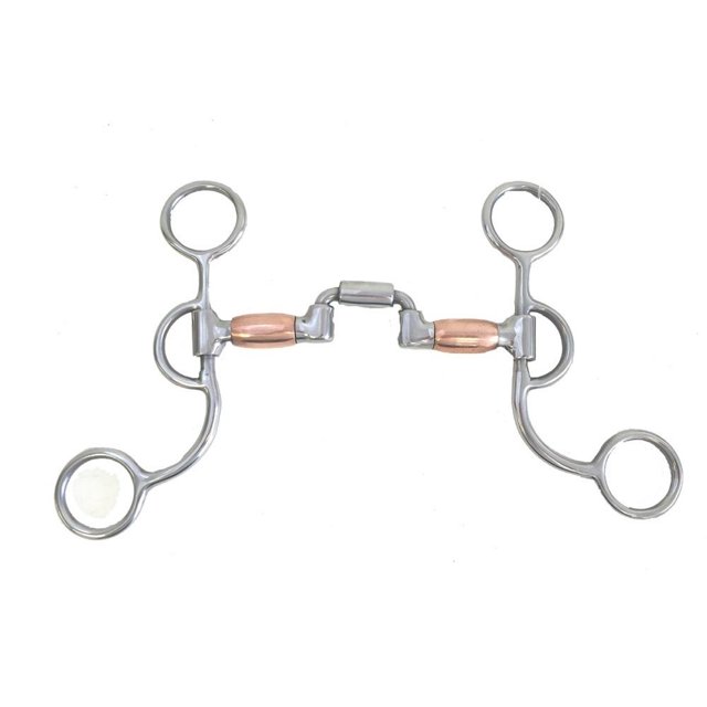 AJ Tack Argentine Short Shank Correction Bit with Copper Rollers