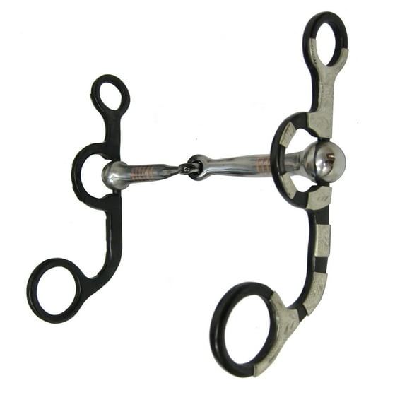 AJ Tack Argentine Snaffle Bit with Engraved Cheeks