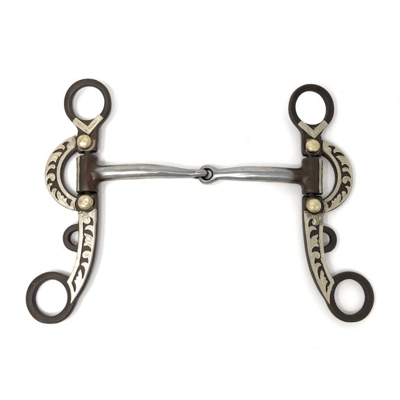 AJ Tack Argentine Engraved Smooth Snaffle Bit
