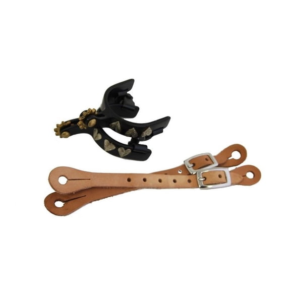 AJ Tack Baby Three Hearts Spurs & Spur Straps