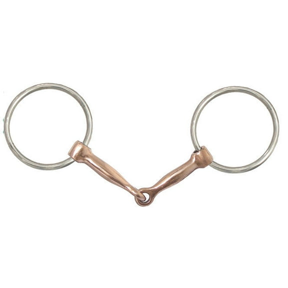 AJ Tack Copper Mouth Loose Ring Snaffle Bit