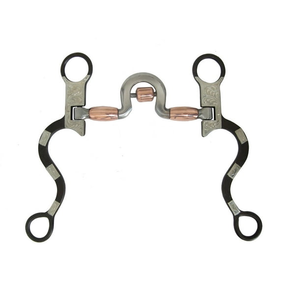 AJ Tack Engraved Spoon Bit with Copper Barrels