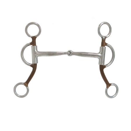 AJ Tack Horse Reiner Training Bit Short Shank Sweet Iron Snaffle with Copper Inlay