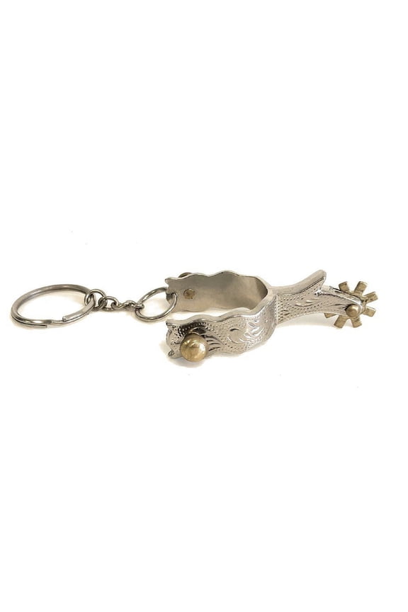 Horse Tack Keychains Shaped Engraved Spur