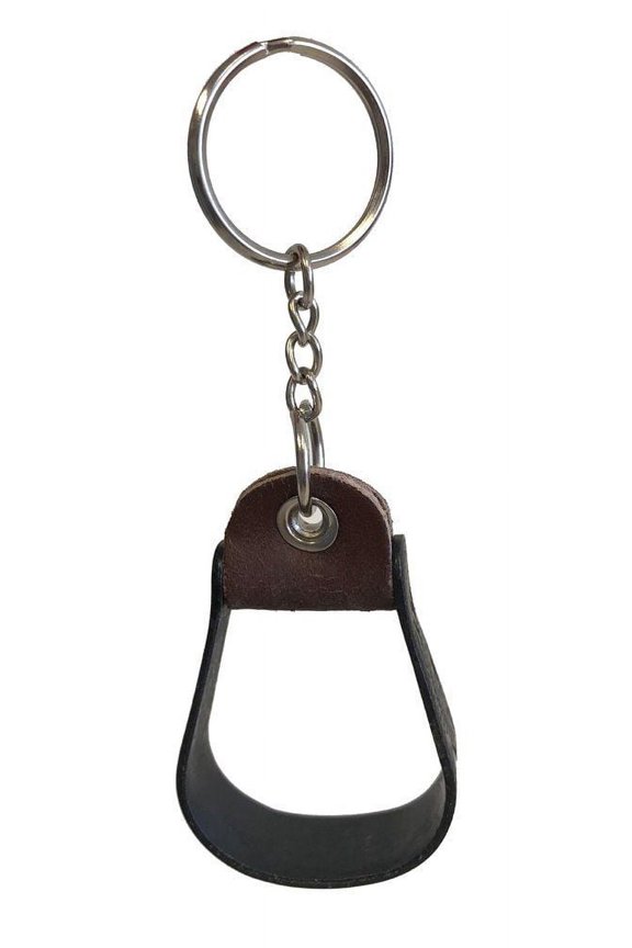 Horse Tack Keychains Western Stirrup