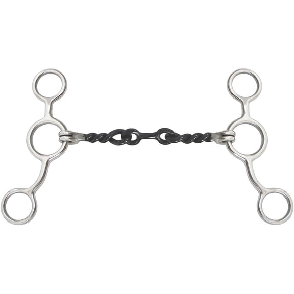 AJ Tack Junior Cow Horse Sweet Iron Dogbone Twisted Gag Bit